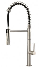 Pull Down Kitchen Faucet With Front Lever