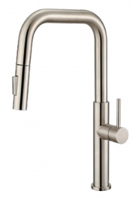 Pull Down Kitchen Faucet With Front Lever