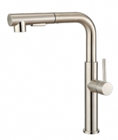 Pull Down Kitchen Faucet With Front Lever